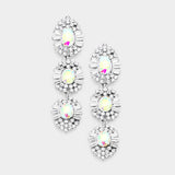 Elegant Three oval drops fancy earring_11 colors