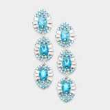 Elegant Three oval drops fancy earring_11 colors