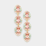 Elegant Three oval drops fancy earring_11 colors