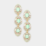 Elegant Three oval drops fancy earring_11 colors