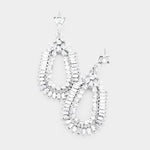 Fancy Baguette Crystal Classic Evening Earring