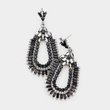 Fancy Baguette Crystal Classic Evening Earring