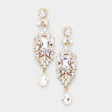 Crystal Rhinestone Marquise Drop Evening Earrings_9 colors