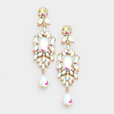 Crystal Rhinestone Marquise Drop Evening Earrings_9 colors