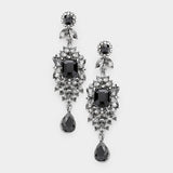 Crystal Rhinestone Marquise Drop Evening Earrings_9 colors