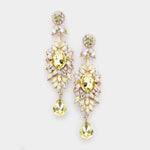 Crystal Rhinestone Marquise Drop Evening Earrings_9 colors