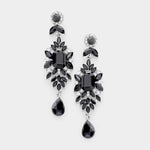 Crystal Rhinestone Marquise Drop Evening Earrings_9 colors