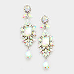 Crystal Rhinestone Marquise Drop Evening Earrings_9 colors