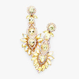 Victorian floral fancy marquise crystal earring_9 colors