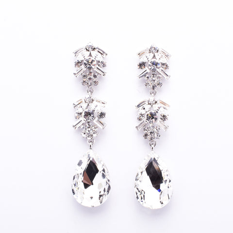 Elegant Pear Shape drop Evening Earring_17 colors