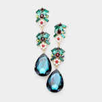 Elegant Pear Shape drop Evening Earring_17 colors