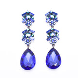 Elegant Pear Shape drop Evening Earring_17 colors