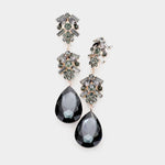 Elegant Pear Shape drop Evening Earring_17 colors