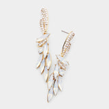 Elegant Marquise Stone Cluster Evening Earrings_22 colors