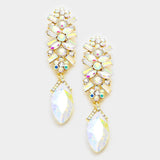 Marquise Glass Crystal Drop Evening Earrings_15 colors