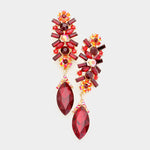 Marquise Glass Crystal Drop Evening Earrings_15 colors