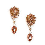 Crystal Cluster Drop Evening Earring_8 colors