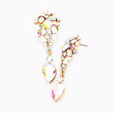 Crystal Cluster Drop Evening Earring_8 colors