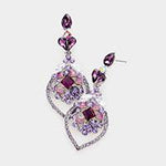 Elegant fancy crystal drop earring_12 colors