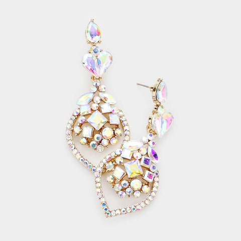 Elegant fancy crystal drop earring_12 colors