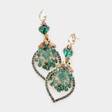 Elegant fancy crystal drop earring_12 colors