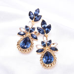 Fancy Tear drop Crystal & Marquise Leaf Crystal Earring_3 colors