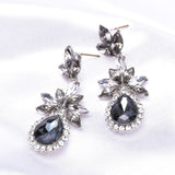 Fancy Tear drop Crystal & Marquise Leaf Crystal Earring_3 colors