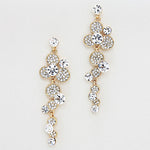 Elegant Crystal Floral Drop Earring_2 colors