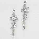 Elegant Crystal Floral Drop Earring_2 colors