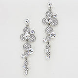 Elegant Crystal Floral Drop Earring_2 colors