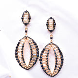 Elegant Fancy Baguette crystal earring_2 colors