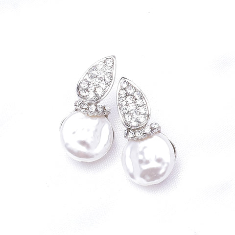 Charming Fresh Water Pearl Crystal Earring_2 colors