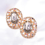 Victorian Oval Fancy Crystal Earring_2 colors