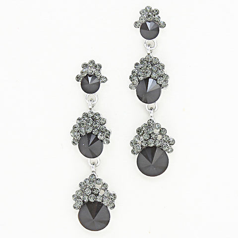 Crystal Charming Cascading Bubble Earring_3 colors