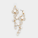 Elegant Crystal Floral Drop Earring_11 colors