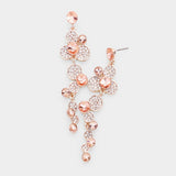 Elegant Crystal Floral Drop Earring_11 colors