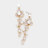 Elegant Crystal Floral Drop Earring_11 colors