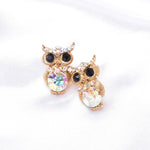 Cute Owl Crystal Earring_4 colors