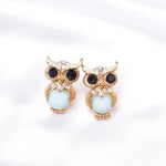 Cute Owl Crystal Earring_4 colors