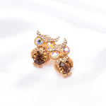 Cute Owl Crystal Earring_4 colors