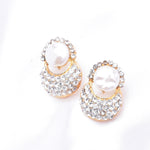 Charming Fresh Water Pearl Crystal Earring_3 colors