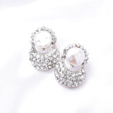 Charming Fresh Water Pearl Crystal Earring_3 colors