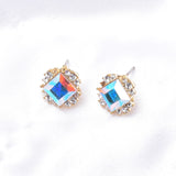 Charming Square Fancy Crystal Earring_11 colors