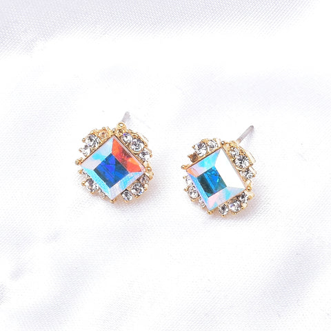 Charming Square Fancy Crystal Earring_11 colors