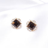 Charming Square Fancy Crystal Earring_11 colors