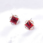 Charming Square Fancy Crystal Earring_11 colors