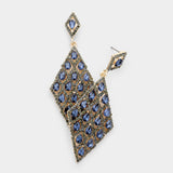 Geometric Rhombus Evening Earring_23 colors