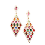 Geometric Rhombus Evening Earring_23 colors