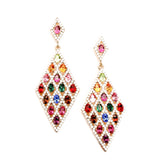 Geometric Rhombus Evening Earring_23 colors