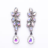 Leaf Fancy marquise crystal earring_10 colors